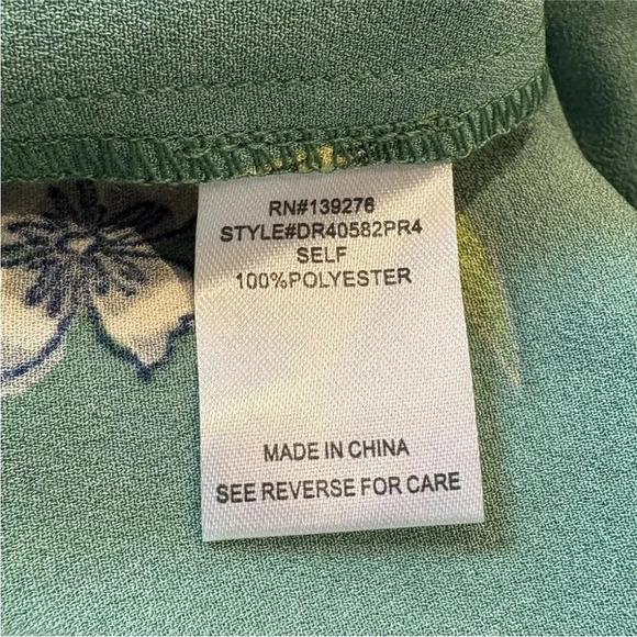 NWT DR2 Green Floral Print Wrap‎ Mini Skort Skirt Womens Size Large (185) - Picture 4 of 5